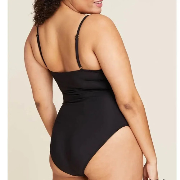 Andie The Full Coverage Amalfi One Piece Swimsuit Black size XS NWT - Picture 2 of 8